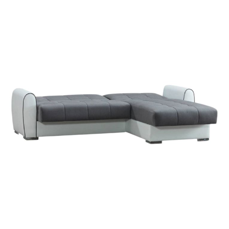 Divano letto angolare bianco e grigio 246x160cm - Argos