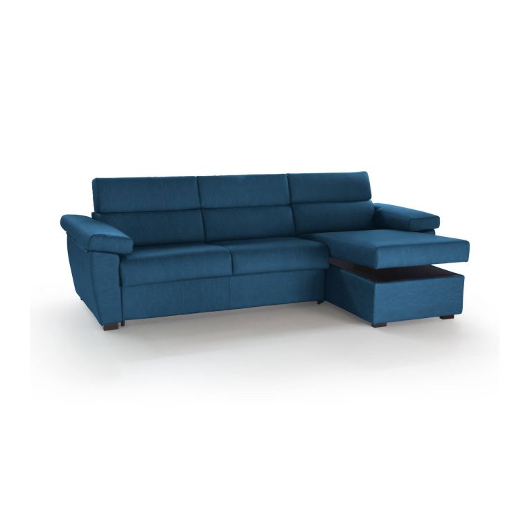 Divano letto angolare blu 285x160cm - Tolle