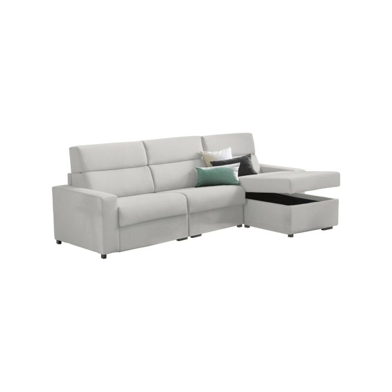 Divano letto angolare grigio chiaro 280x160cm - Celleno