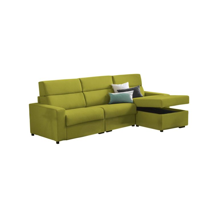 Divano letto angolare verde 280x160cm - Celleno