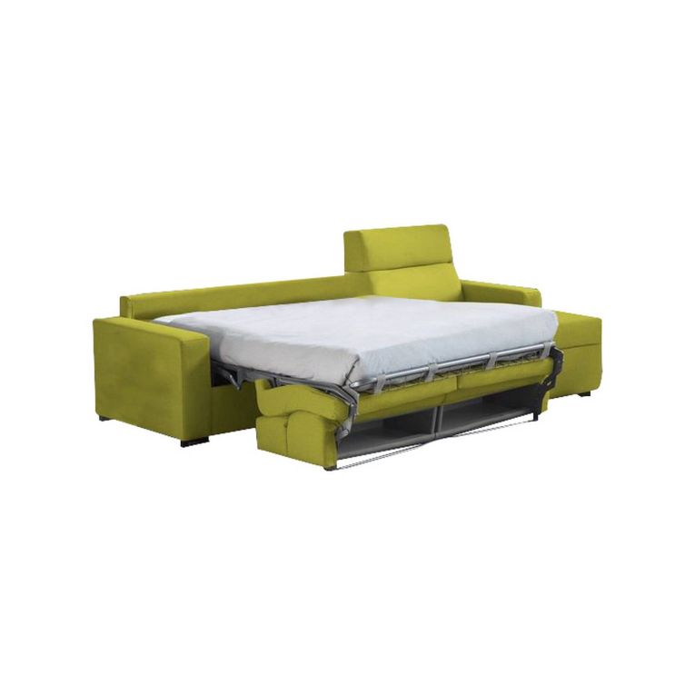 Divano letto angolare verde 280x160cm - Celleno
