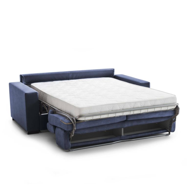 Divano letto apertura girevole blu 160x95cm - Alinia