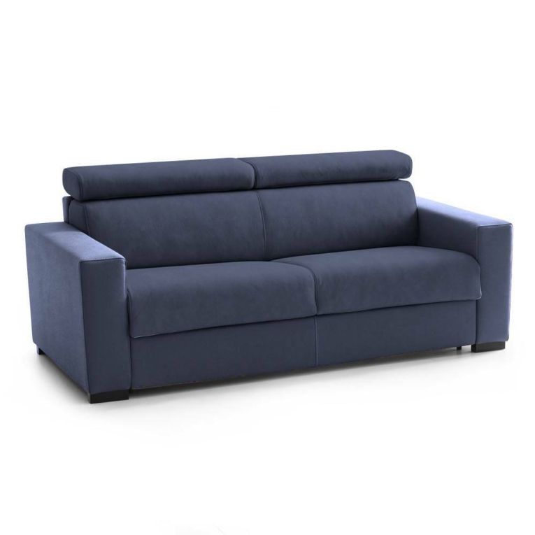 Divano letto apertura girevole blu 160x95cm - Alinia