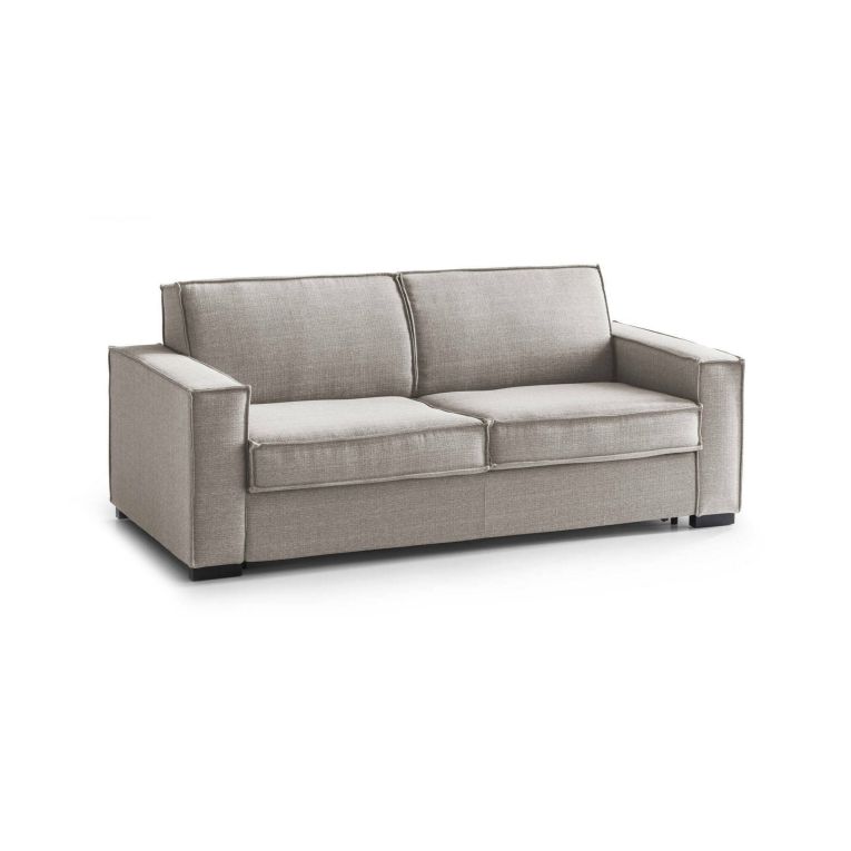 Divano letto apertura girevole tortora 180x95cm - Alisa