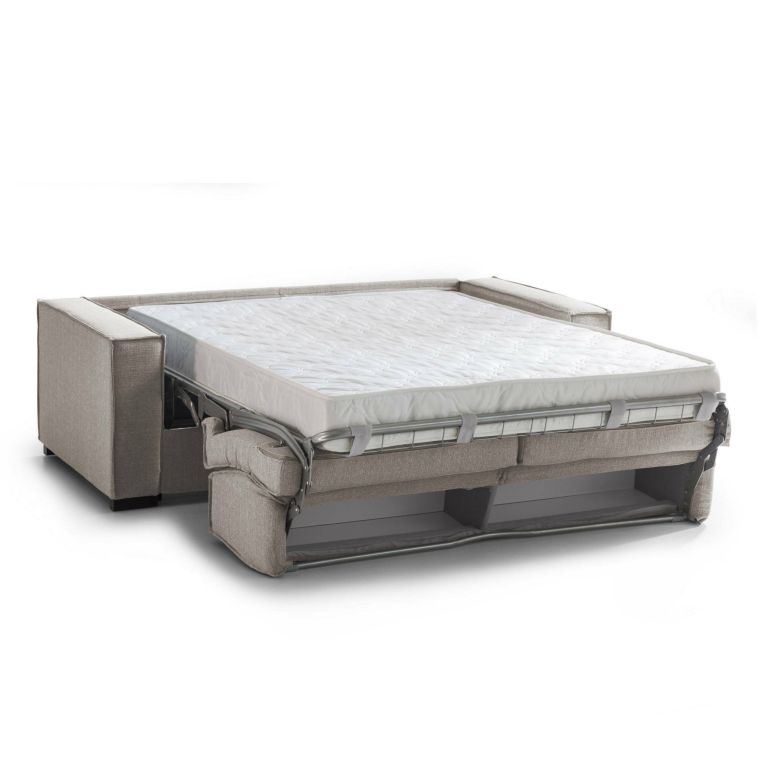 Divano letto apertura girevole tortora 200x95cm - Amapola