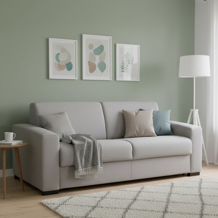 Divano letto classico grigio 180x95cm - Asimi