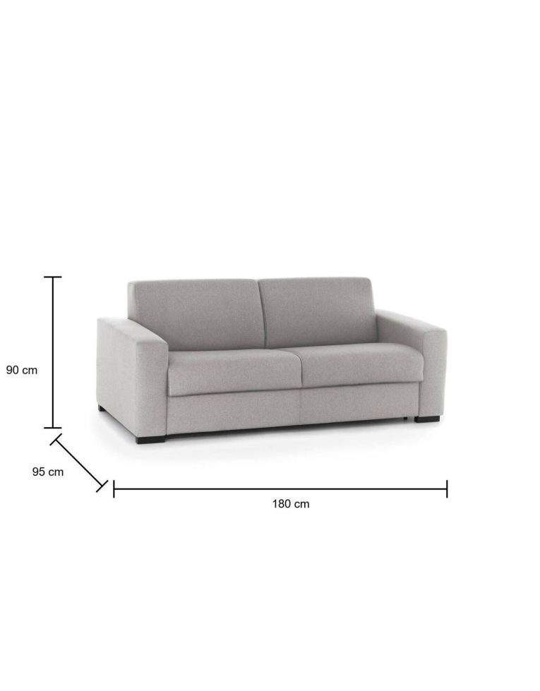 Divano letto classico grigio 180x95cm - Asimi