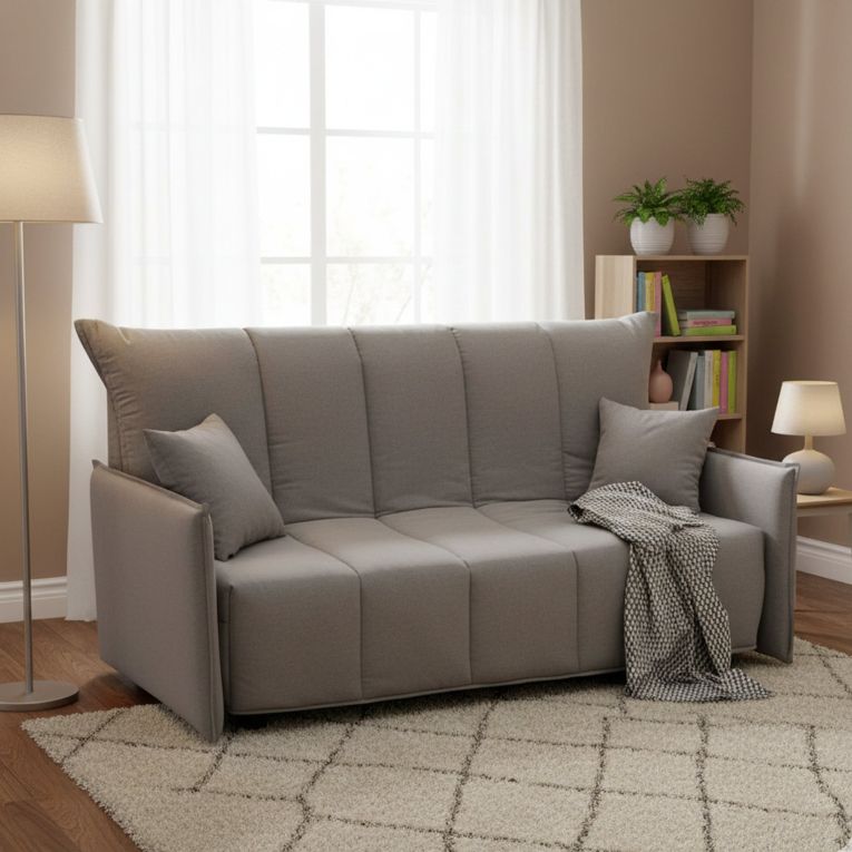 Divano letto comodo grigio 125x90cm - Ariska