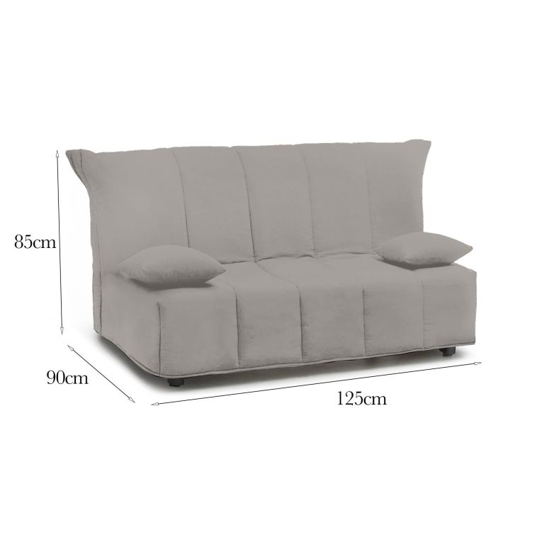 Divano letto comodo grigio 125x90cm - Ariska