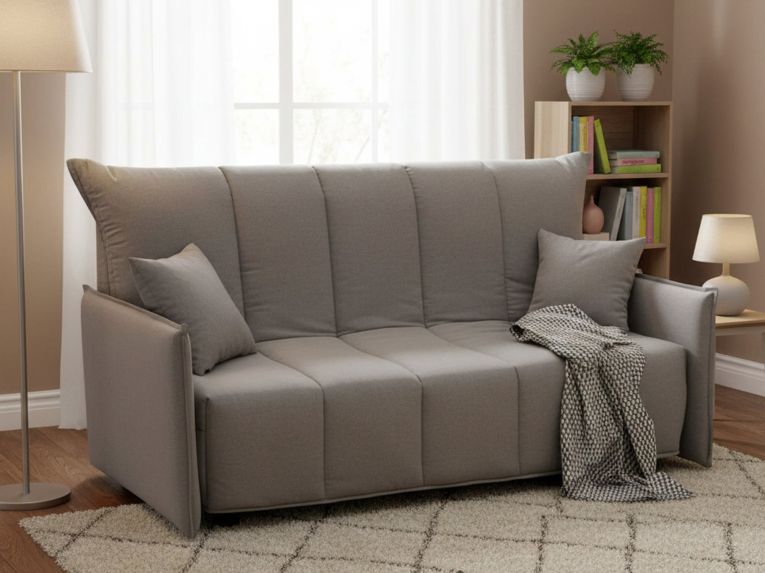 Divano letto comodo grigio 125x90cm - Ariska