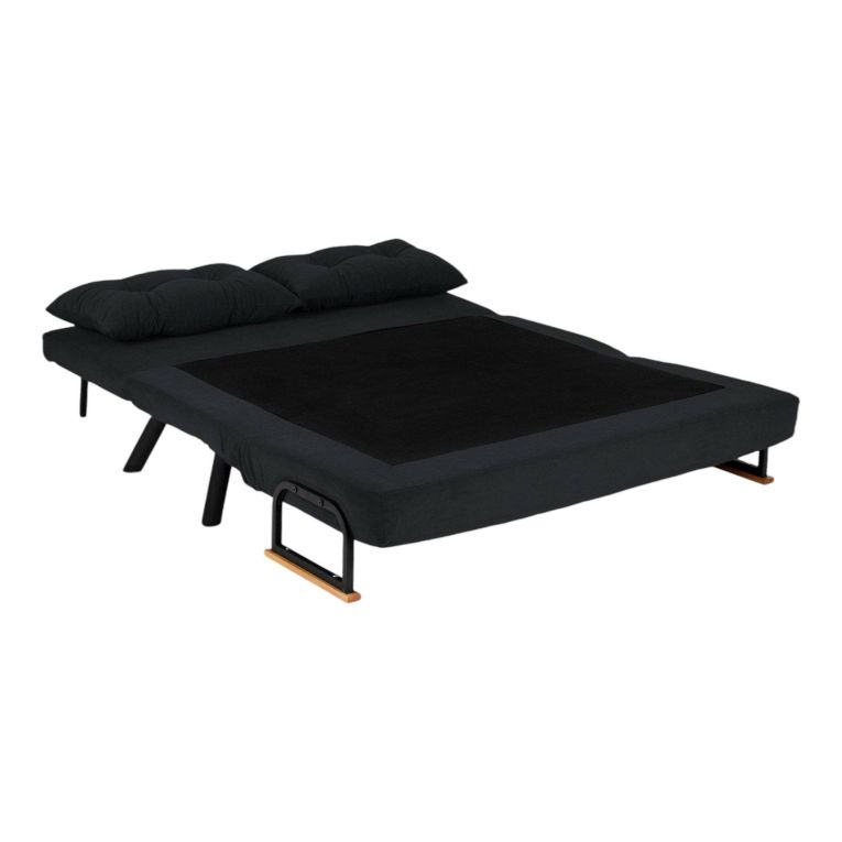 Divano letto comodo nero 133x78cm - Calvin
