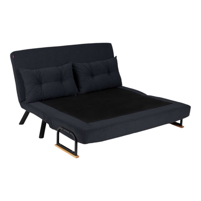 Divano letto comodo nero 133x78cm - Calvin