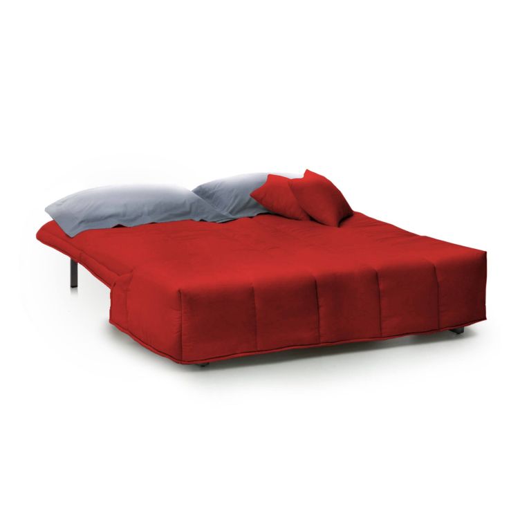 Divano letto comodo rosso 125x90cm - Ariska