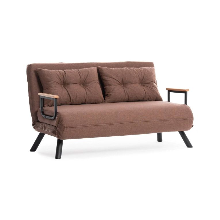 Divano letto comodo sabbia 133x78cm - Calvin