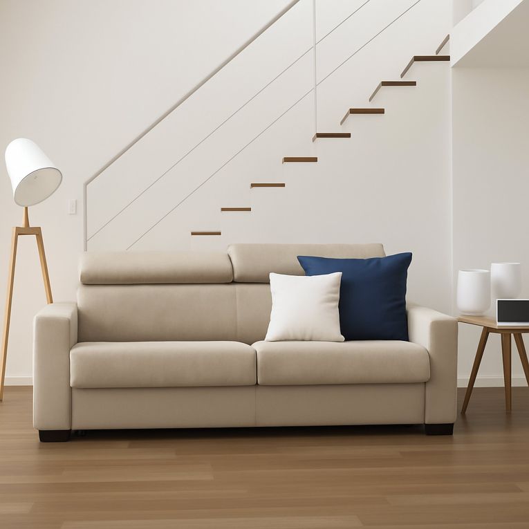 Divano letto compatto beige 200x95cm - Algo
