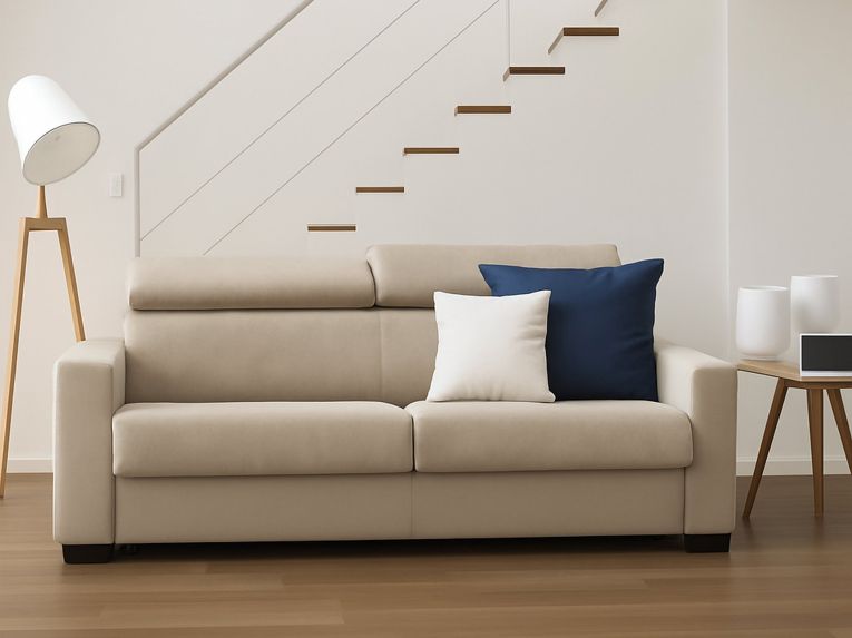 Divano letto compatto beige 200x95cm - Algo