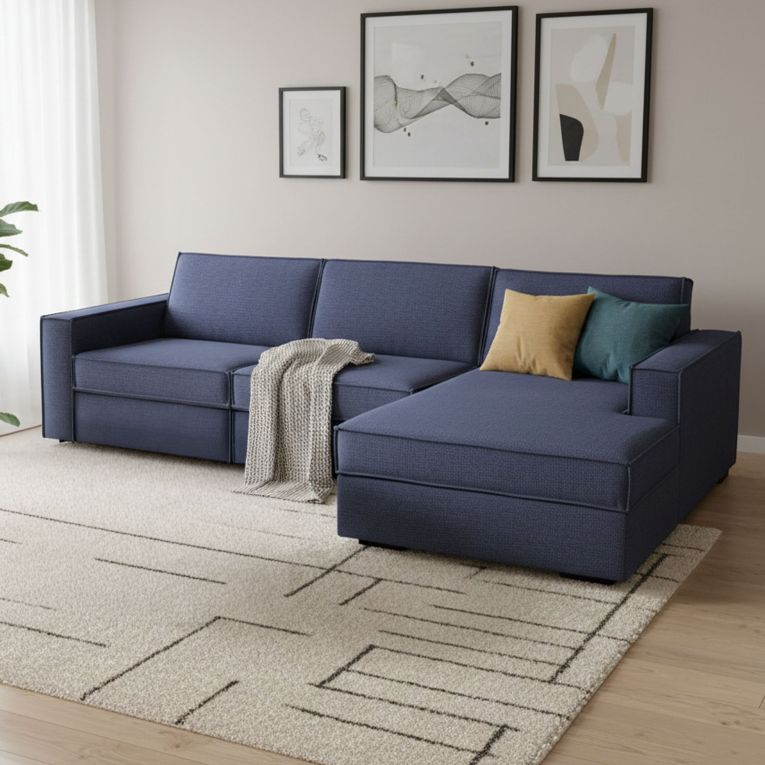 Divano letto compatto blu 280x95cm - Achico