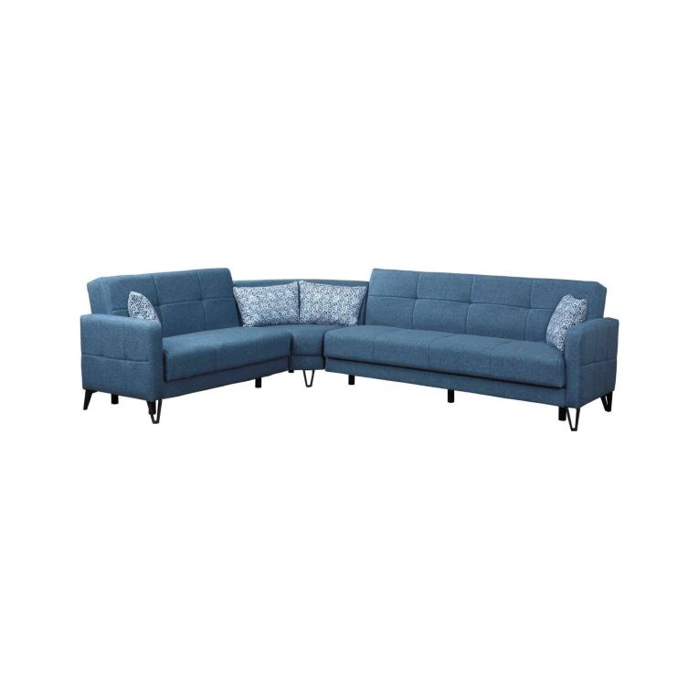 Divano letto compatto blu 302x234cm - Apo