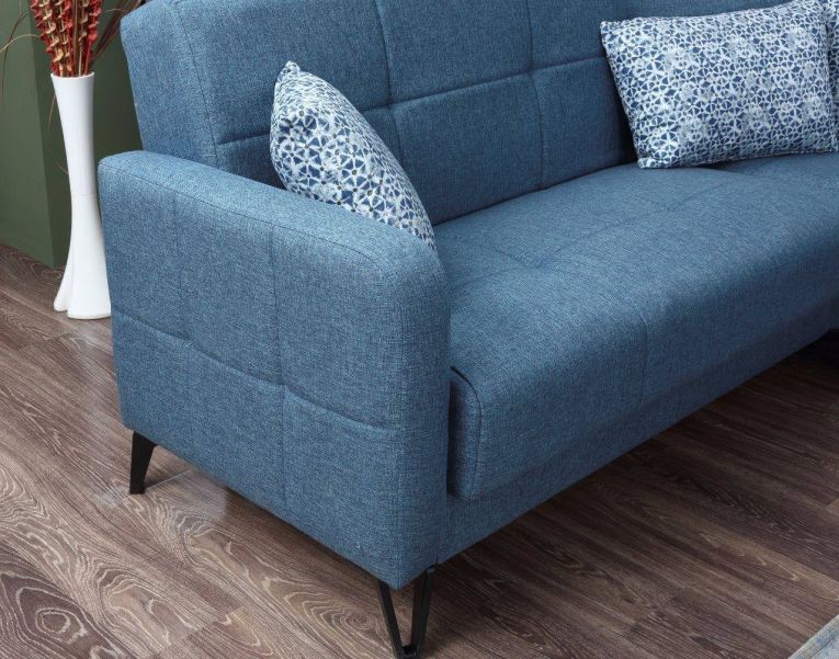 Divano letto compatto blu 302x234cm - Apo
