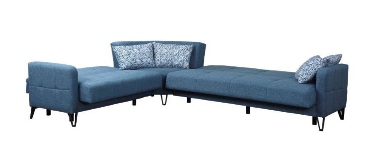 Divano letto compatto blu 302x234cm - Apo