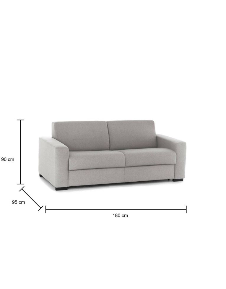 Divano letto compatto grigio 180x95cm - Akito