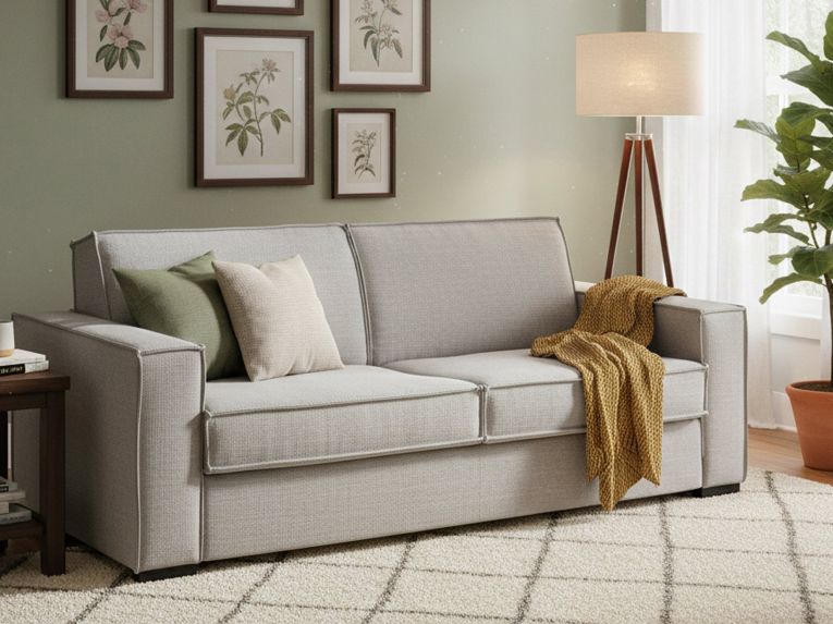 Divano letto compatto grigio 200x95cm - Amapola