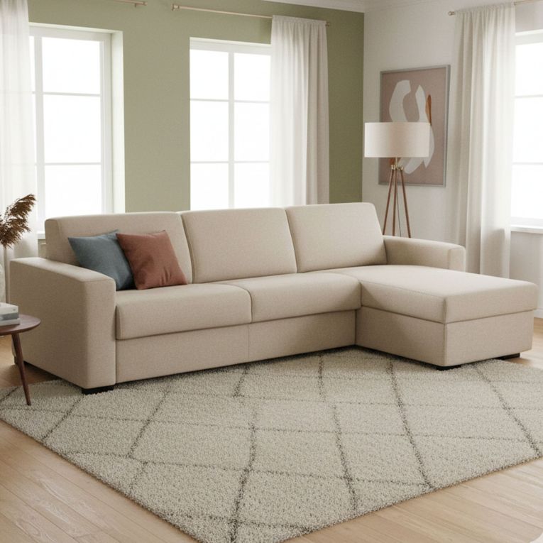 Divano letto compatto grigio 260x95cm - Allegria