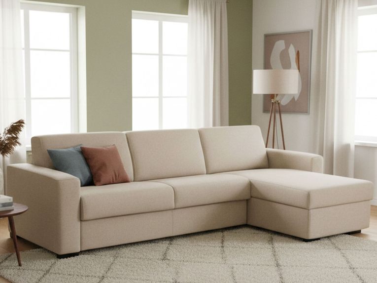 Divano letto compatto grigio 260x95cm - Allegria