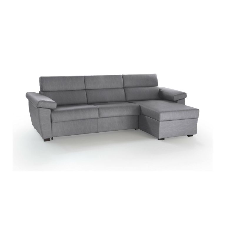 Divano letto compatto grigio 285x160cm - Priverno