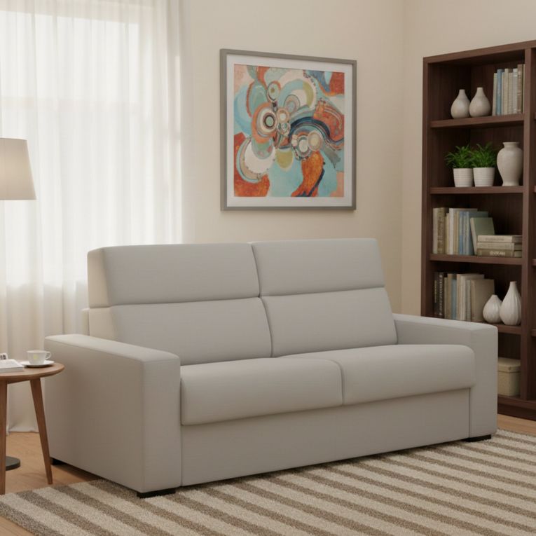 Divano letto compatto grigio chiaro 220x95cm - Marcon