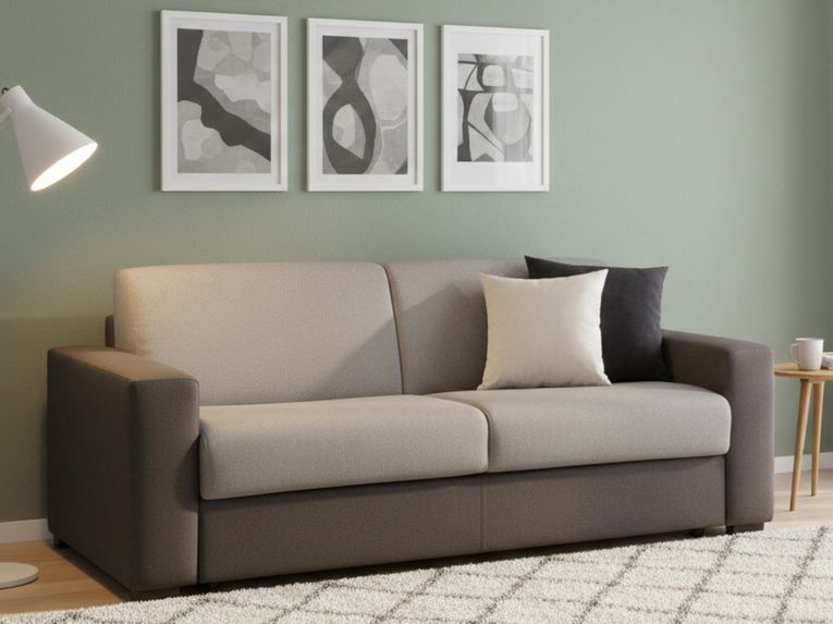 Divano letto compatto grigio e antracite 180x95cm - Asimi
