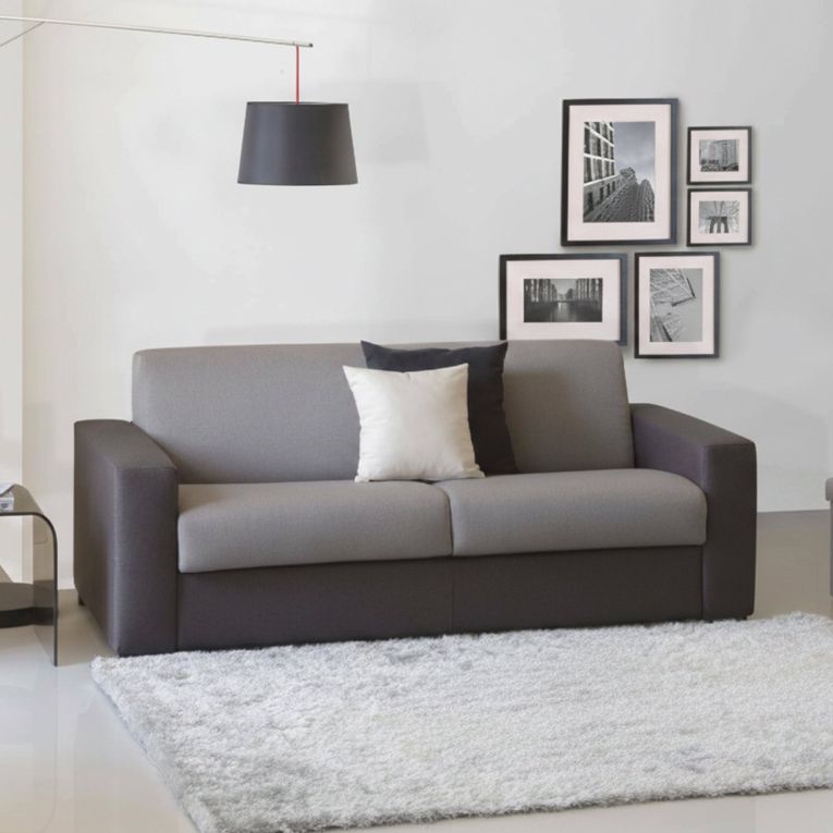 Divano letto compatto grigio e antracite 200x95cm - Zinnia