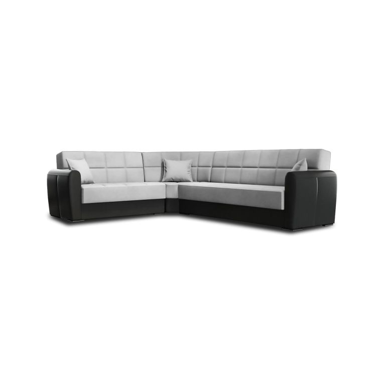 Divano letto compatto nero e grigio 305x238cm - Gaillardia