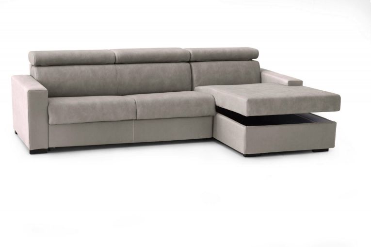 Divano letto compatto tortora 280x95cm - Allevatore