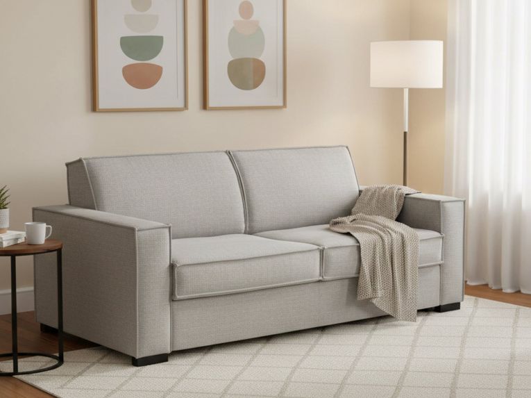 Divano letto con materasso grigio 180x95cm - Alisa