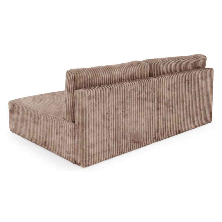 Divano Letto con Penisola Beige Contenitore Cuscini Sfoderabili 210x149 cm, Reclinabile - Pergola