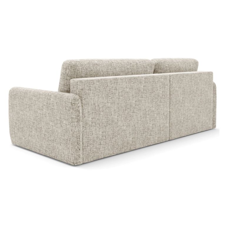 Divano Letto con Penisola Beige Contenitore Reclinabile 207x148 cm, Reversibile - Pagno