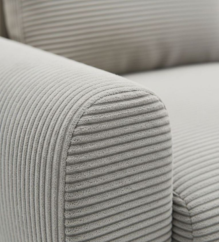 Divano Letto con Penisola Beige Contenitore Reversibile 253x153 cm, Reclinabile - Paullo