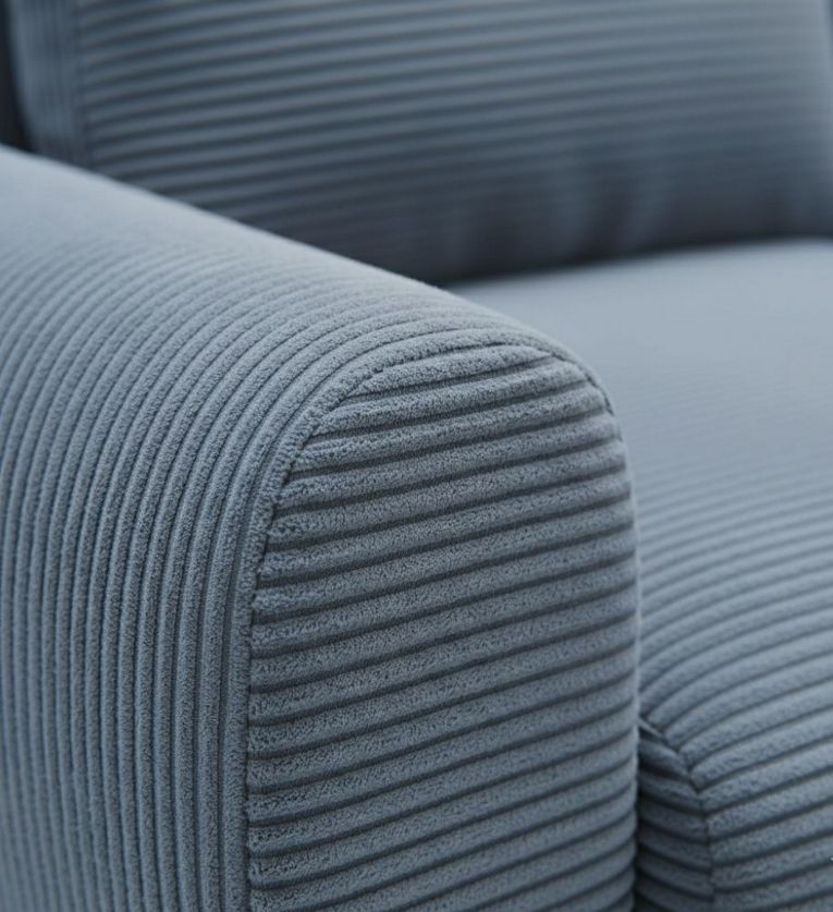 Divano Letto con Penisola blu Contenitore Reversibile 253x153 cm, Reclinabile - Paullo