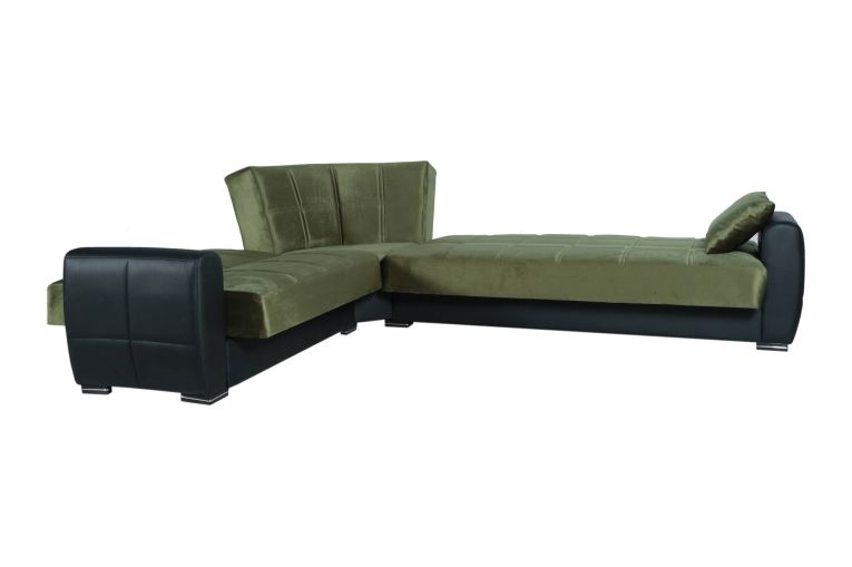 Divano letto con penisola Dgytkja, 305x238h91 cm, Nero e Grigio Scuro