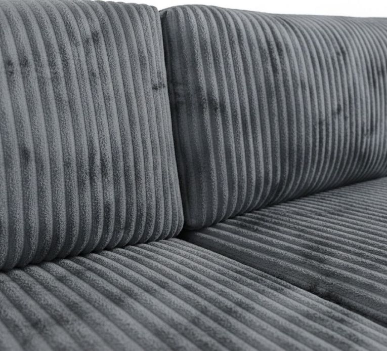 Divano Letto con Penisola Grigio Contenitore Cuscini Sfoderabili 210x149 cm, Reclinabile - Pergola