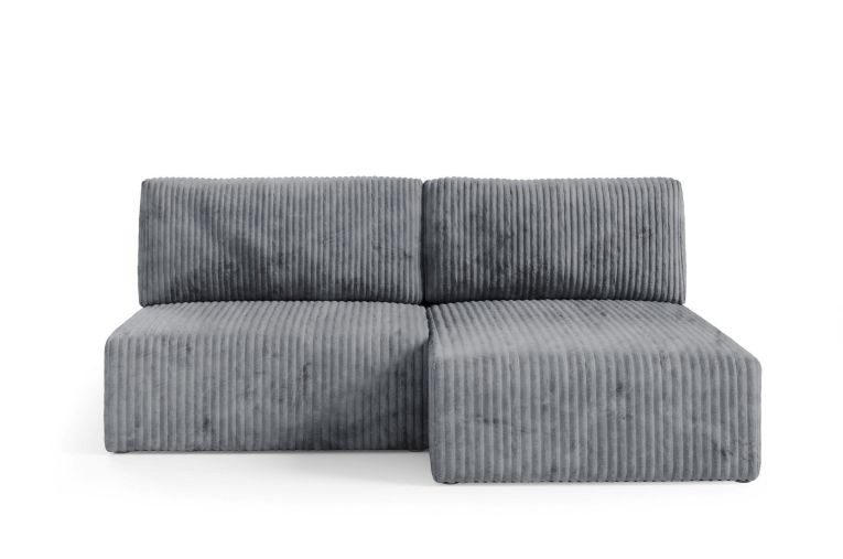 Divano Letto con Penisola Grigio Contenitore Cuscini Sfoderabili 210x149 cm, Reclinabile - Pergola