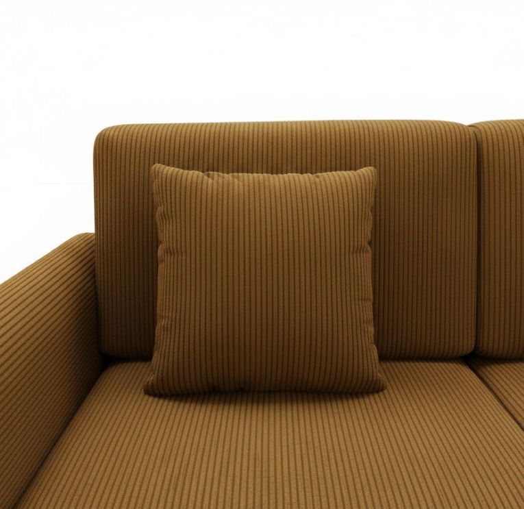 Divano Letto con Penisola Marrone Contenitore Reversibile 245x185 cm, Reclinabile - Ranco