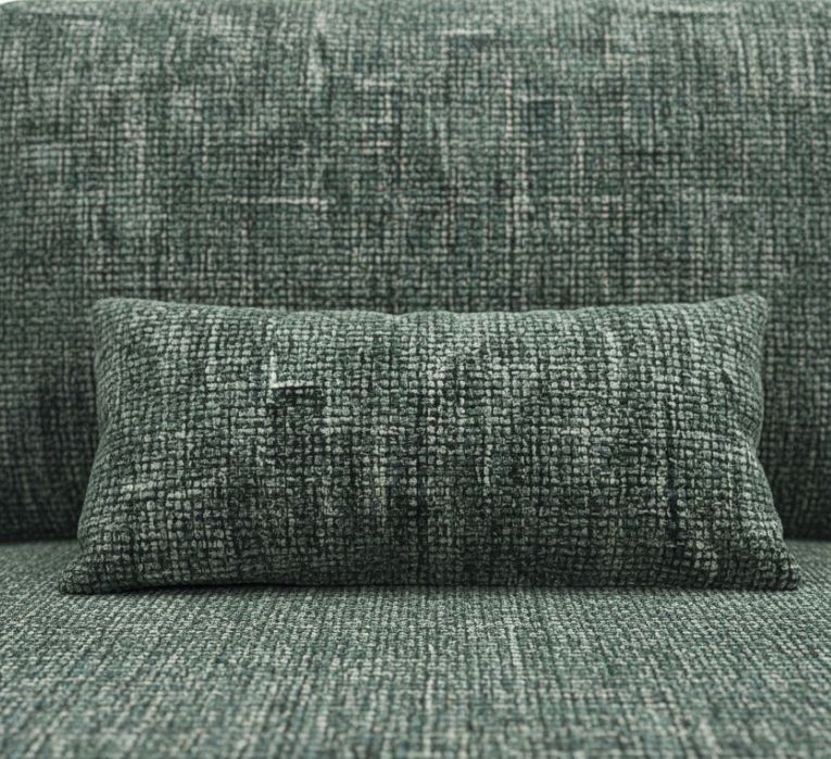 Divano Letto con Penisola Verde Salvia Contenitore Reclinabile 207x148 cm, Reversibile - Pagno
