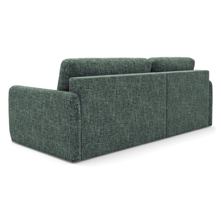 Divano Letto con Penisola Verde Salvia Contenitore Reclinabile 207x148 cm, Reversibile - Pagno
