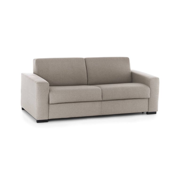 Divano letto con porta cuscini tortora 180x95cm - Asimi