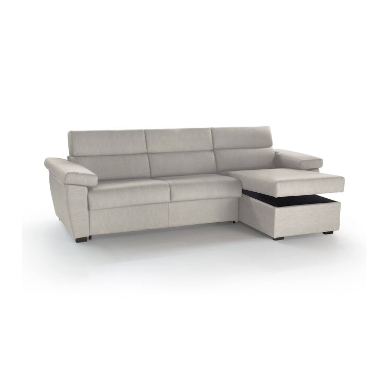 Divano letto contenitore beige 285x160cm - Priverno