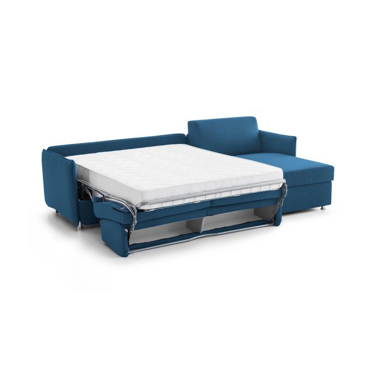 Divano letto contenitore blu 260x160cm - Sumirago