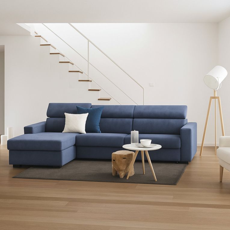 Divano letto contenitore blu 280x95cm - Alibabah