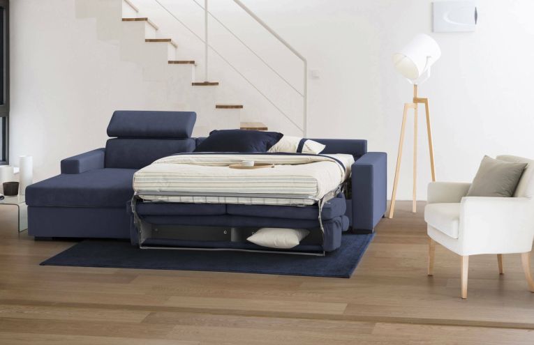 Divano letto contenitore blu 280x95cm - Alibabah